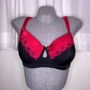 Red and Black Paramour Underwire Bra